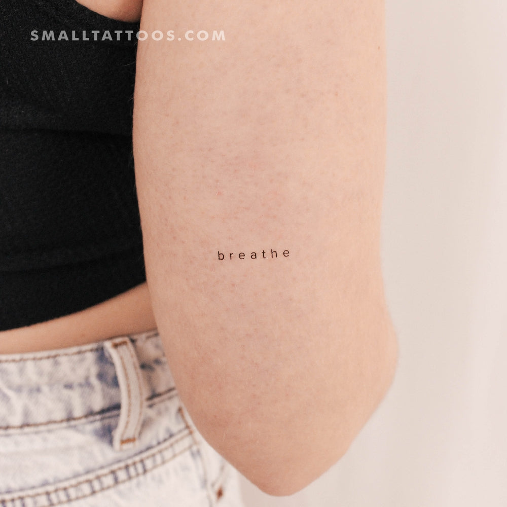 Tatuaje temporal pequeño «Breathe» (juego de 3)