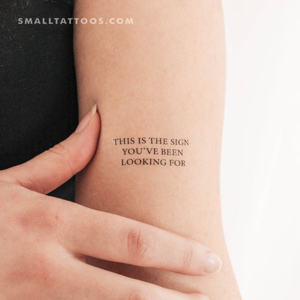 This Is The Sign You've Been Looking For Temporary Tattoo (Set of 3)
