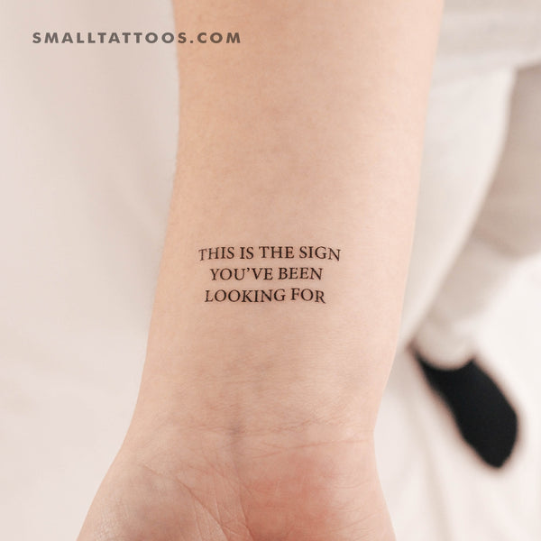 This Is The Sign You've Been Looking For Temporary Tattoo (Set of 3)