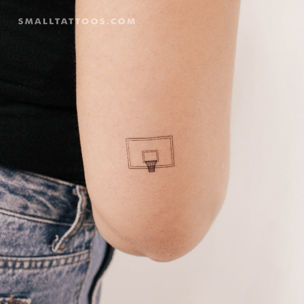 Basketball Backboard Temporary Tattoo - Set of 3