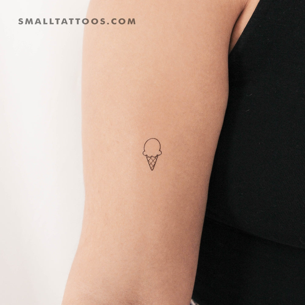 Tatuaje temporal de helado - Juego de 3