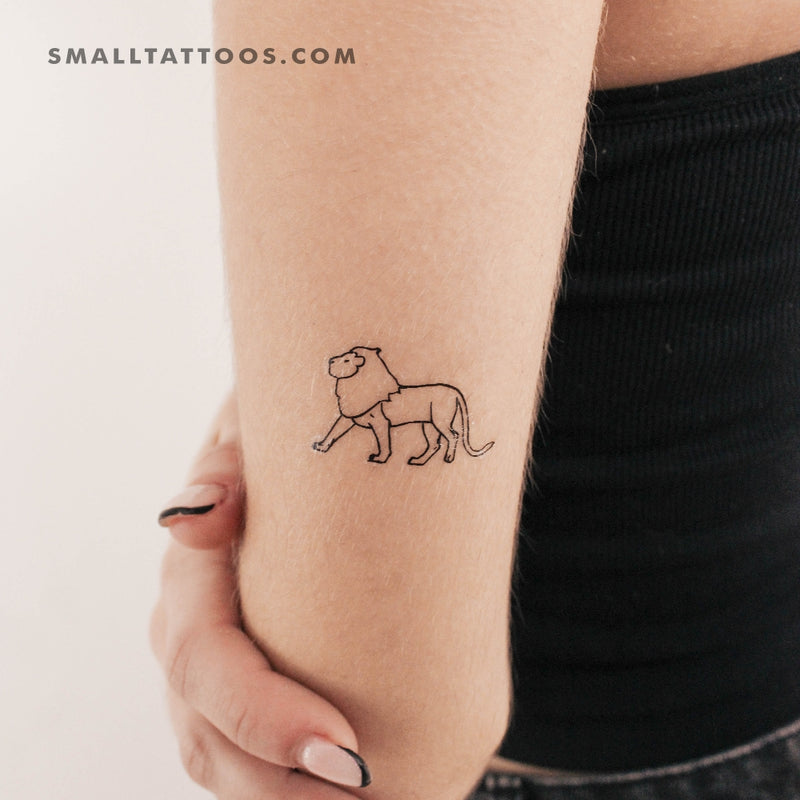 Continuous lion tattoo on the left inner forearm. | Line tattoos, Geometric  tattoo, Minimalist tattoo