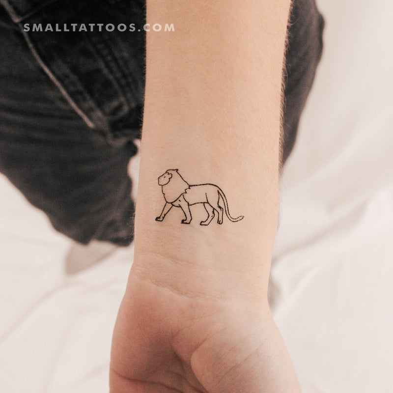 Walking Lion Temporary Tattoo (Set of 3)