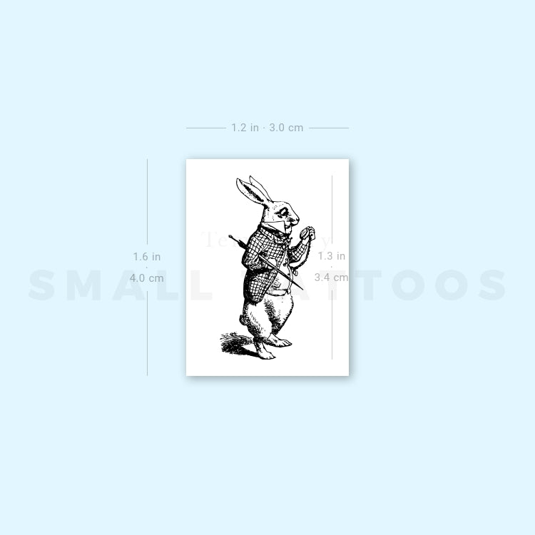 White Rabbit Temporary Tattoo (Set of 3)