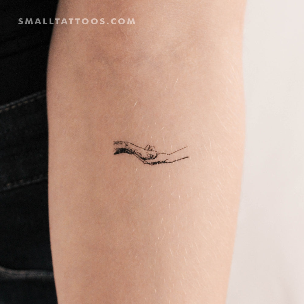 Tatuaje temporal de mano y pata de perro (juego de 3)