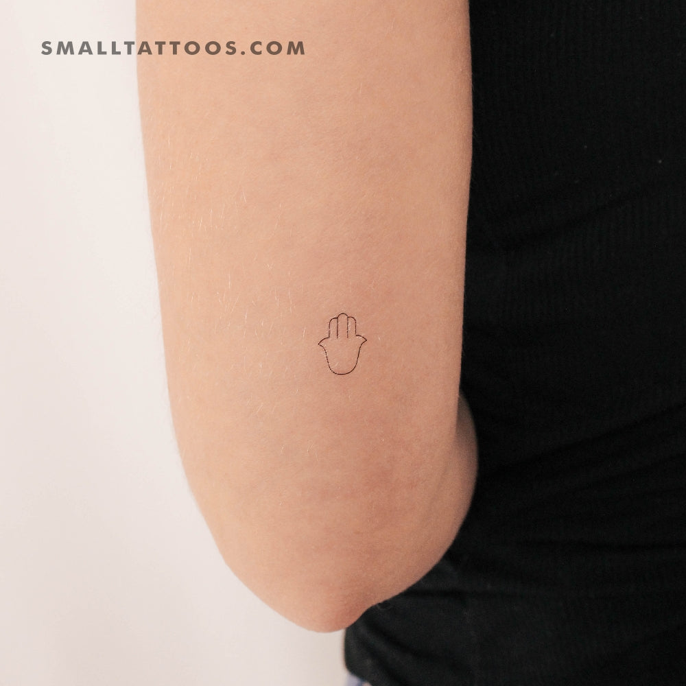 Tatuaje temporal minimalista de Hamsa (juego de 3)