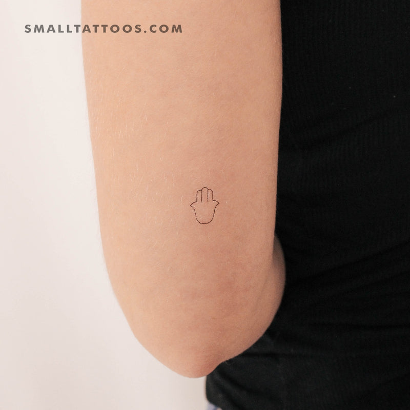 Minimalist Hamsa Temporary Tattoo (Set of 3)
