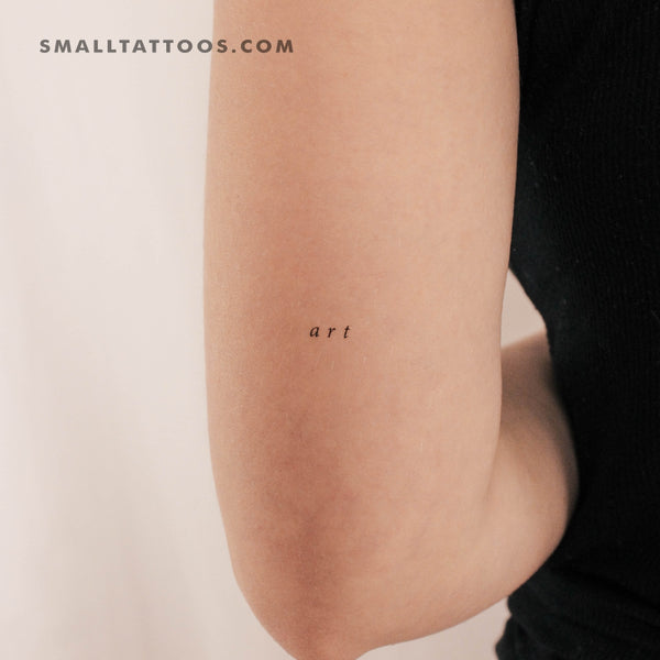 Small 'Art' Temporary Tattoo (Set of 3)