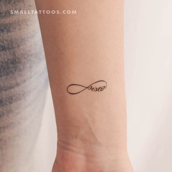 Sister Infinity Symbol Temporary Tattoo (Set of 3)