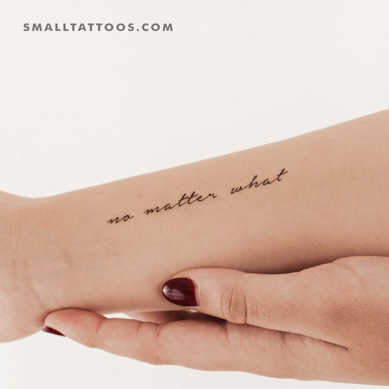 No Matter What Temporary Tattoo (Set of 3)