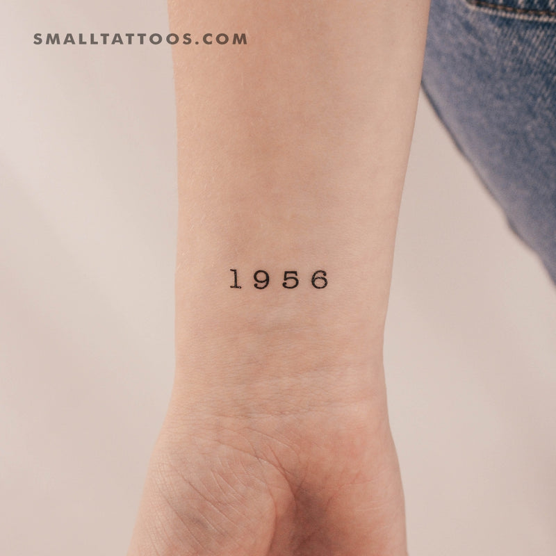 1956 Birth Year Temporary Tattoo (Set of 3)