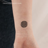 Shou Longevity Symbol Temporary Tattoo - Set of 3