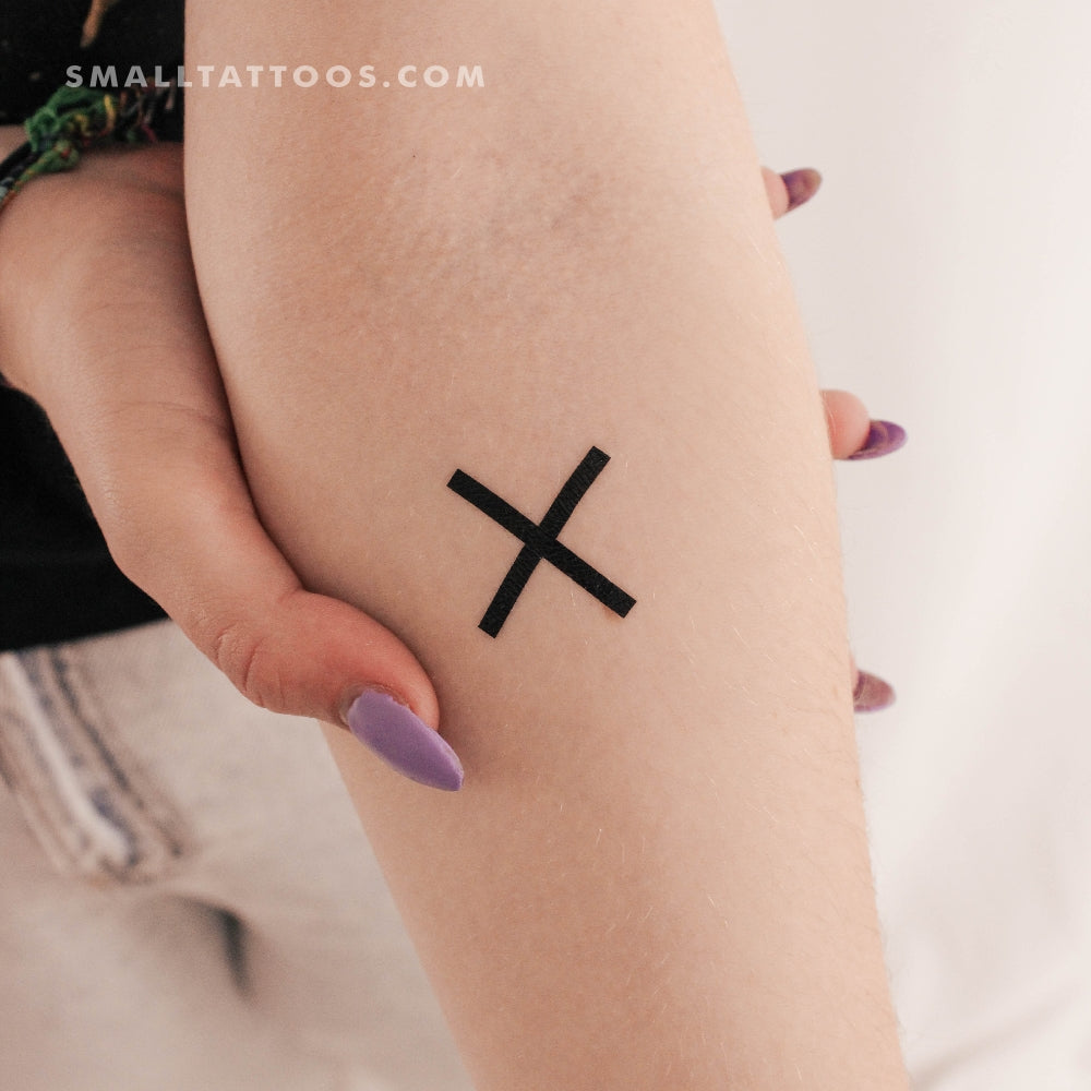 Tatuaje temporal de la cruz de San Andrés (juego de 3)