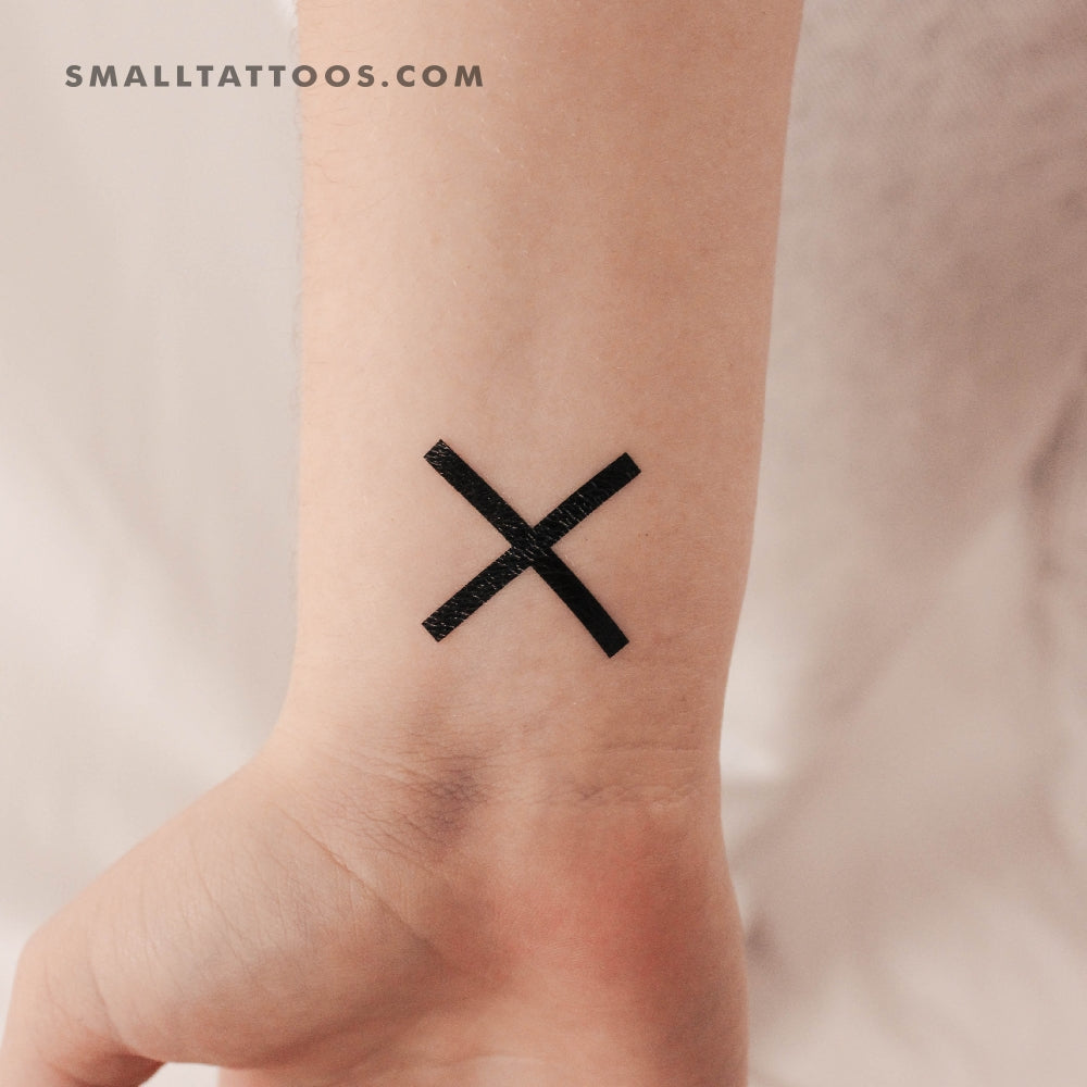 Tatuaje temporal de la cruz de San Andrés (juego de 3)