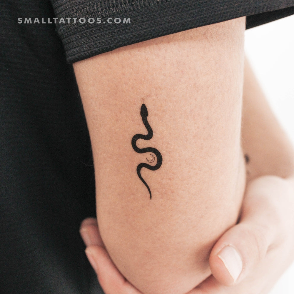 Tatuaje temporal "La serpiente Soma" [Negro] de Jakenowicz - Juego de 3