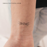 Minimalist Cat Whiskers Temporary Tattoo (Set of 3)