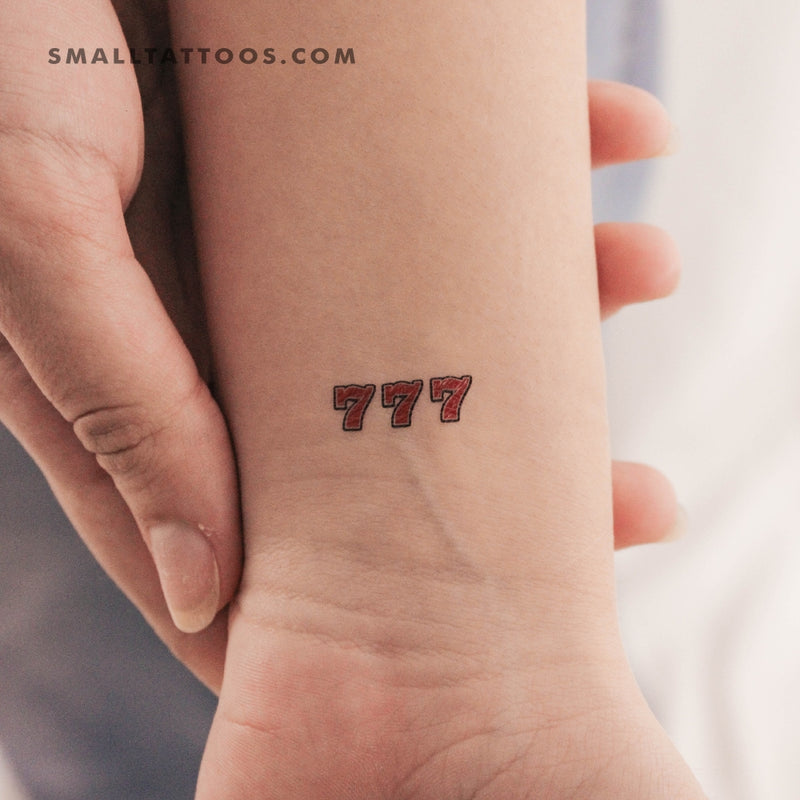 777 Temporary Tattoo (Set of 3)