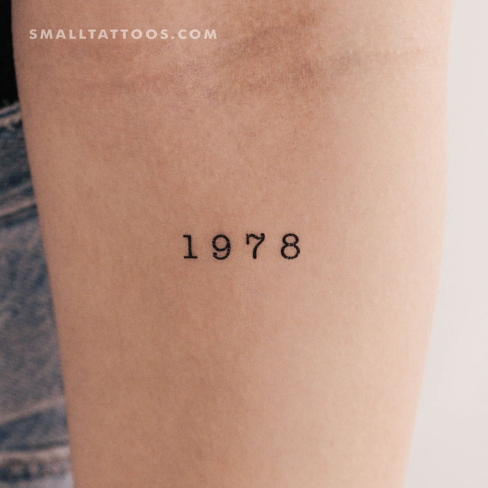 Tatuaje temporal del año de nacimiento 1978 (juego de 3)