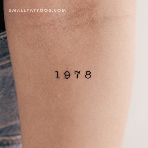 1978 Birth Year Temporary Tattoo (Set of 3)