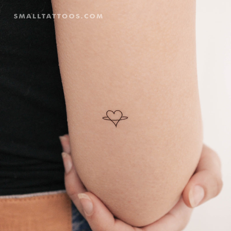 Saturn Heart Temporary Tattoo (Set of 3)