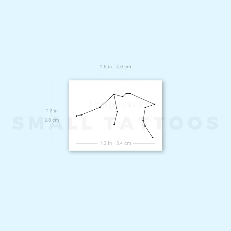 Small Aquarius Constellation Temporary Tattoo (Set of 3)