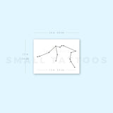 Small Aquarius Constellation Temporary Tattoo (Set of 3)