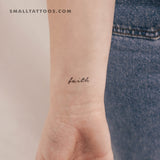 'Faith' Temporary Tattoo (Set of 3)
