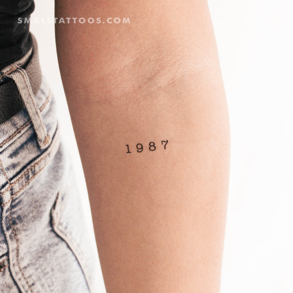 Tatuaje temporal del año de nacimiento 1987 (juego de 3)