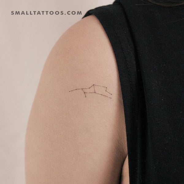 Small Virgo Constellation Temporary Tattoo (Set of 3)
