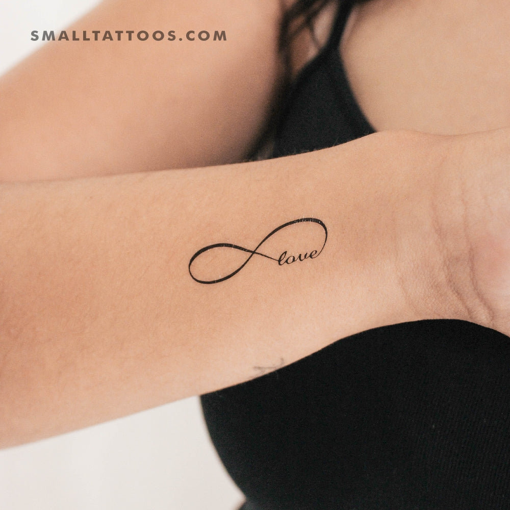 Tatuaje temporal de amor infinito (juego de 3)