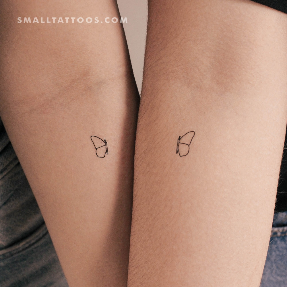 Tatuaje temporal de alas de mariposa a juego (juego de 3)