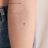 Number 7 Temporary Tattoo (Set of 3)