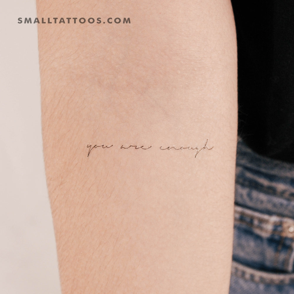 Tatuaje temporal "Eres suficiente" (3 unidades)