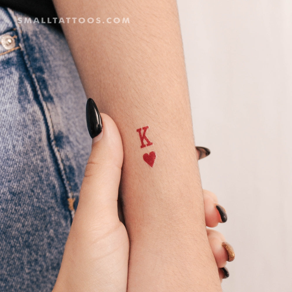 Tatuaje temporal del Rey de Corazones (juego de 3)
