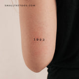 1992 Birth Year Temporary Tattoo (Set of 3)