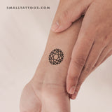 Sahasrara Chakra Temporary Tattoo - Set of 3