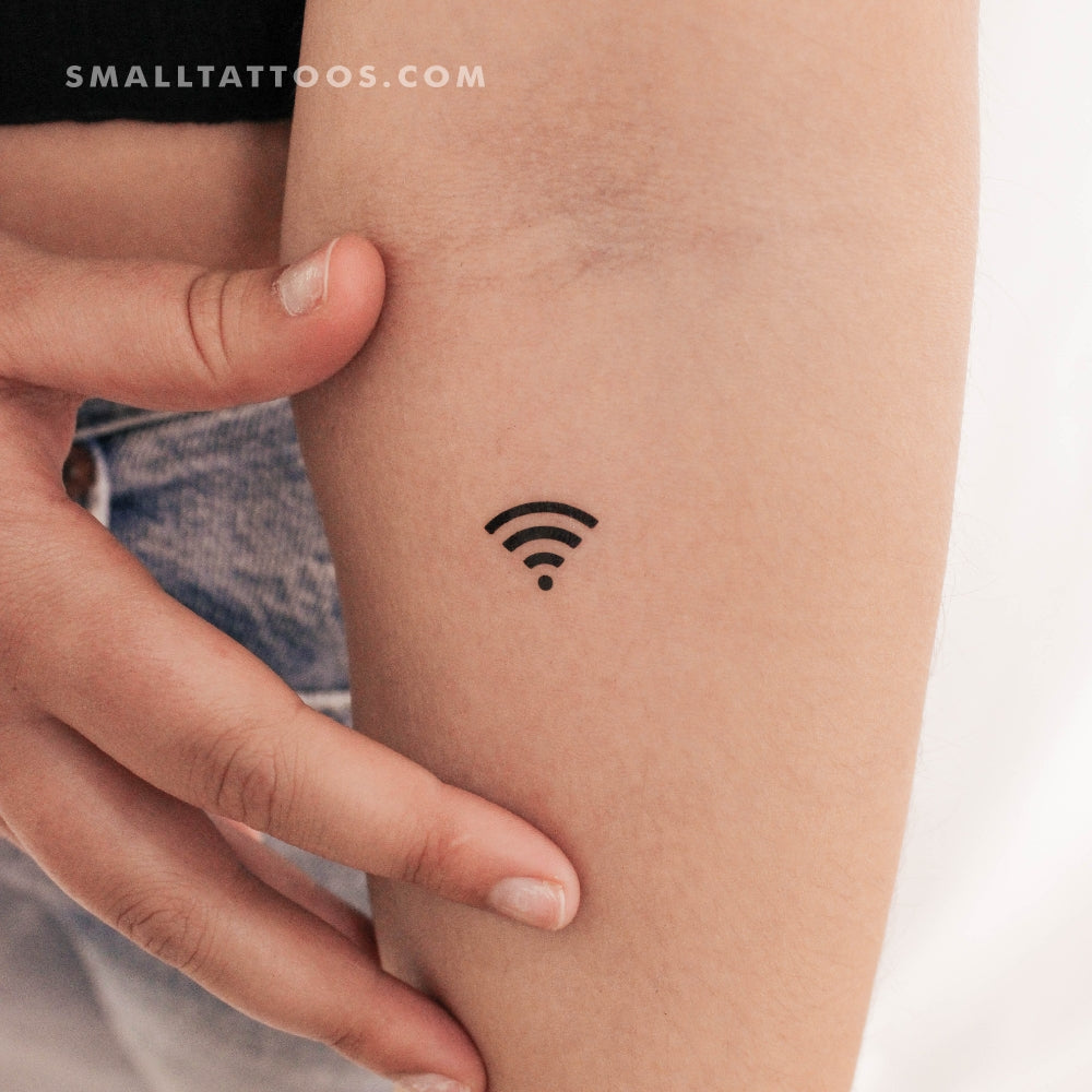 Tatuaje temporal de wifi (juego de 3)