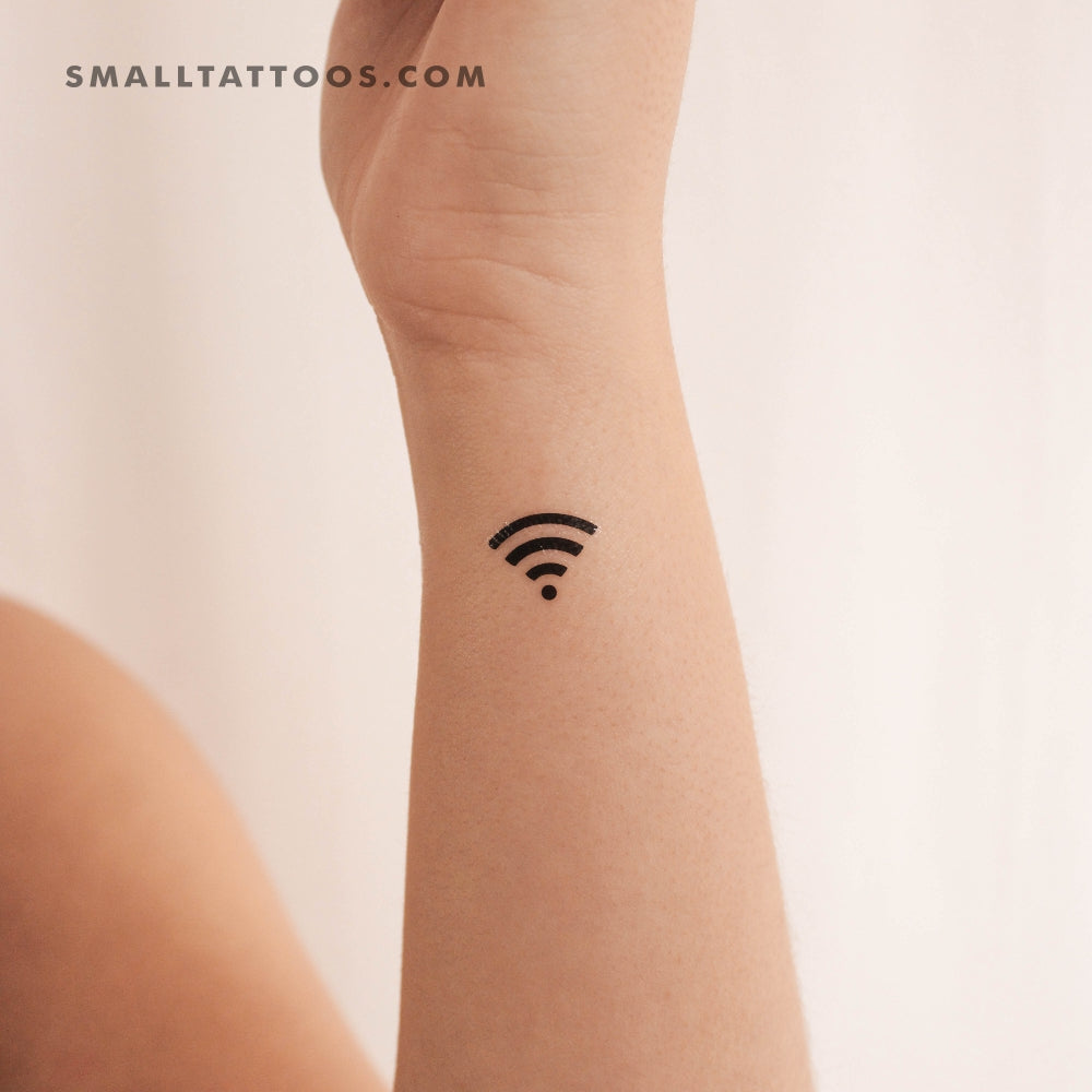 Tatuaje temporal de wifi (juego de 3)
