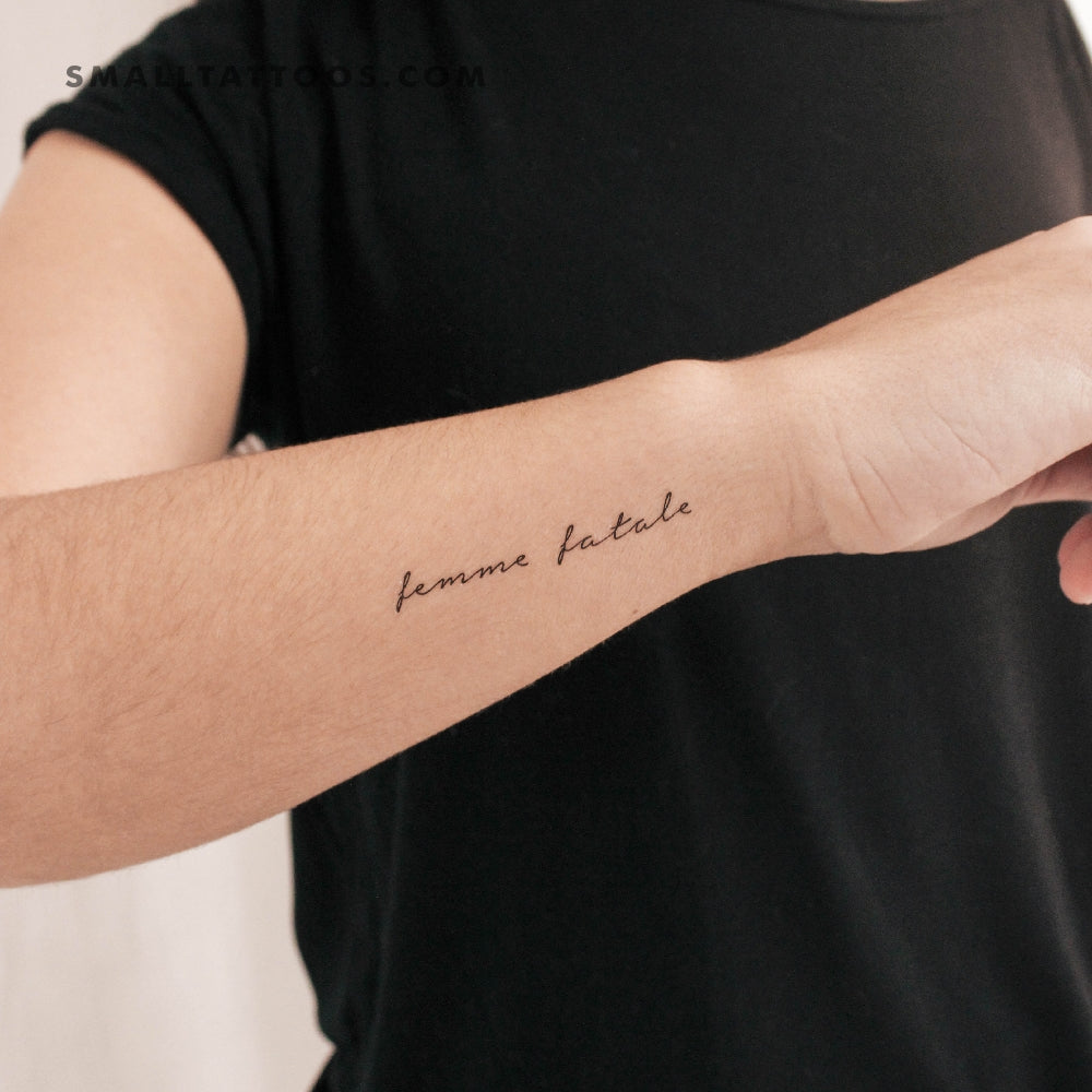 Tatuaje temporal de mujer fatal (juego de 3)