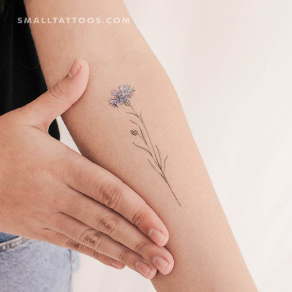 Cornflower By Ann Lilya Temporary Tattoo (Set of 3)