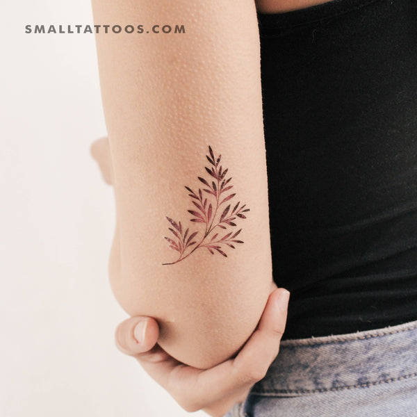 Garnet Leaves By Ann Lilya Temporary Tattoo (Set of 3)