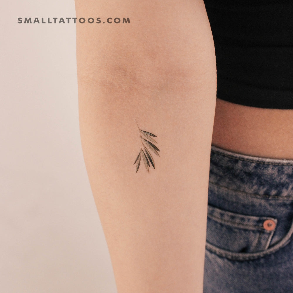 Tatuaje temporal de hoja de sauce de Ann Lilya (juego de 3)
