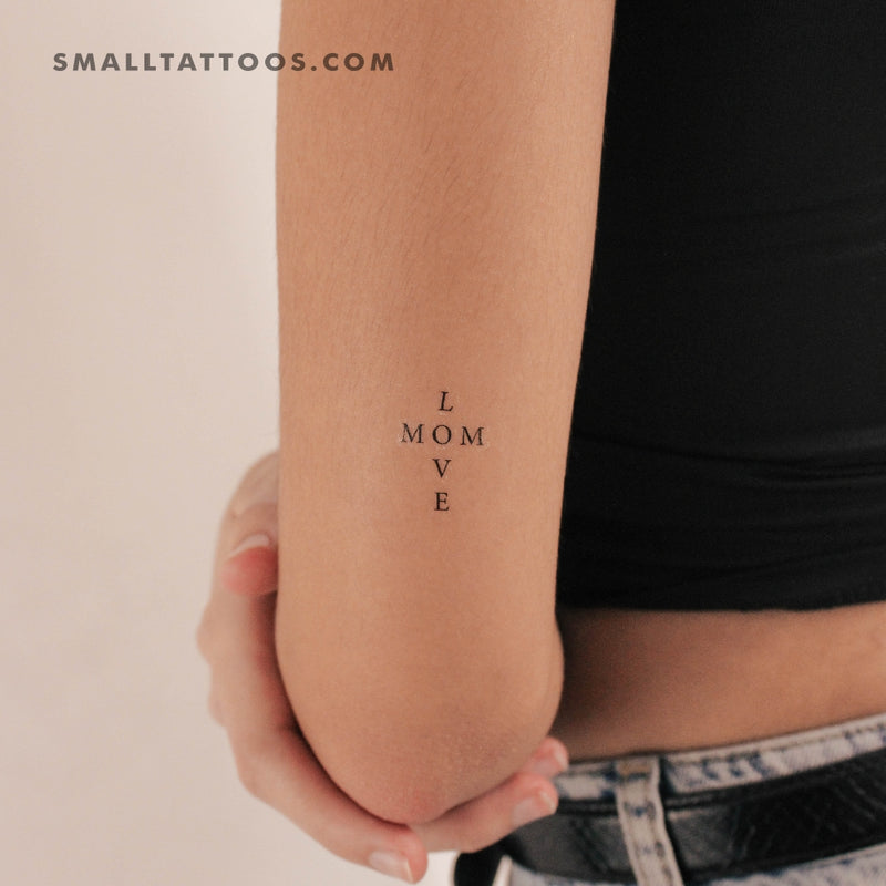 Love Mom Temporary Tattoo (Set of 3)