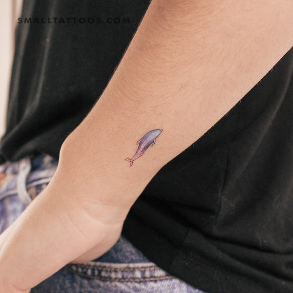 Small Dolphin By Ann Lilya Temporary Tattoo (Set of 3)