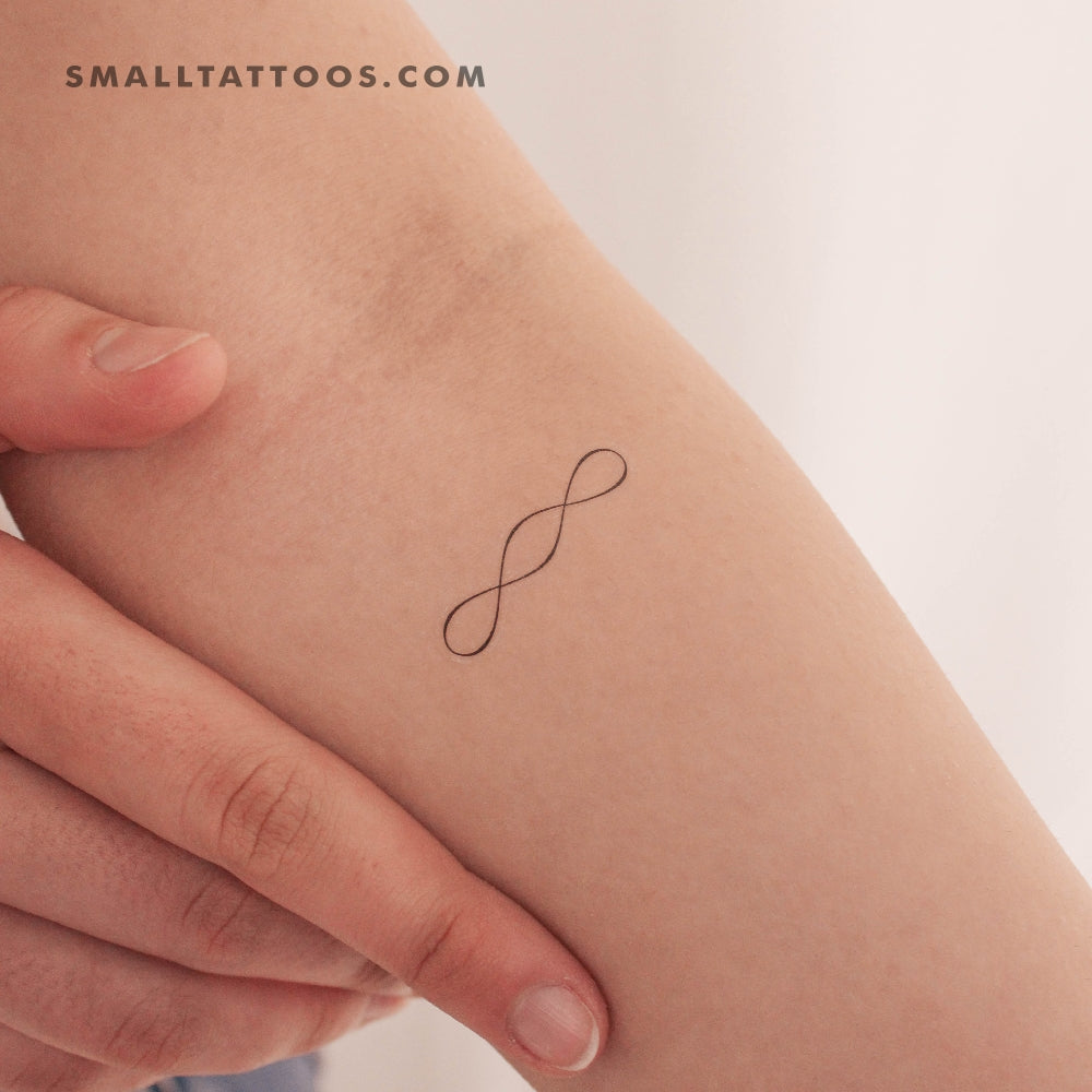 Tatuaje temporal del símbolo del infinito doble (juego de 3)