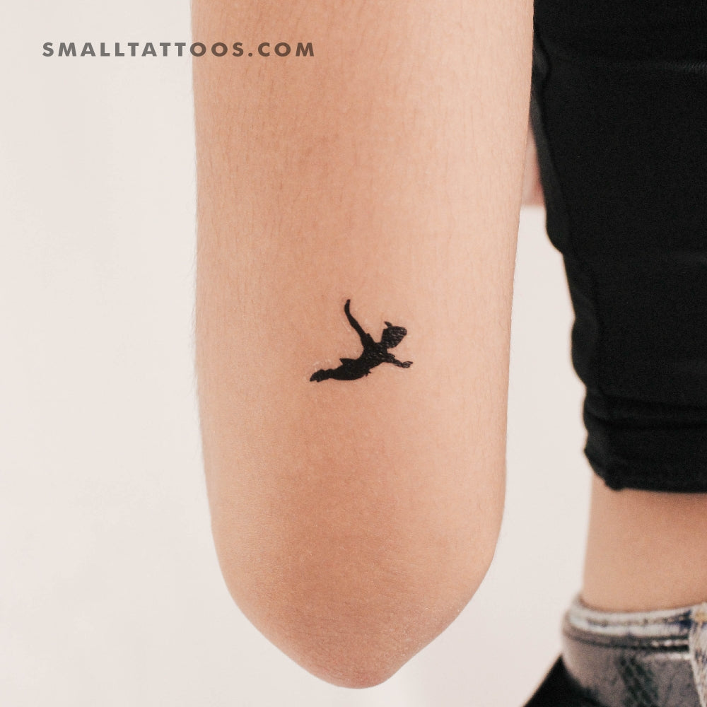 Flying Peter Pan Silhouette Temporary Tattoo (Set of 3)