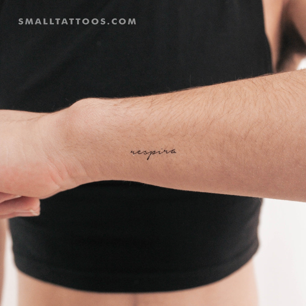 Tatuaje temporal Respira (juego de 3)