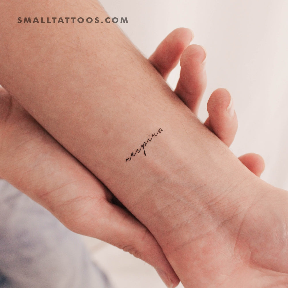 Tatuaje temporal Respira (juego de 3)