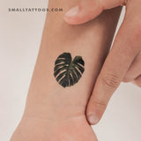 Monstera Deliciosa Leaf Temporary Tattoo (Set of 3)
