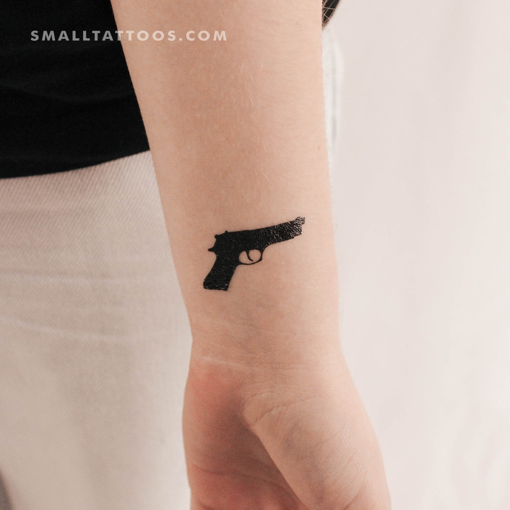 Tatuaje temporal de pistola de Rihanna (juego de 3)
